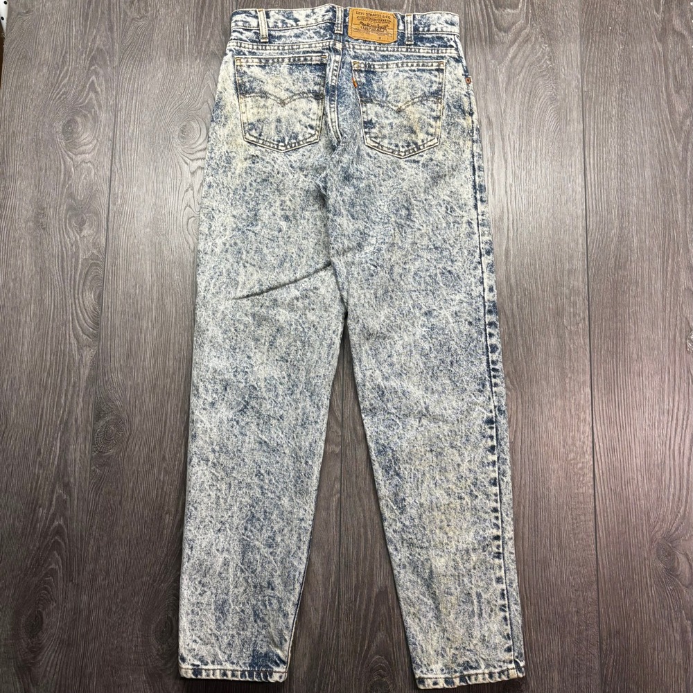 Vintage Levis 550 Acid Wash Jeans Mens 30x32 Orange Tab High Rise Tapered USA - Picture 2 of 12